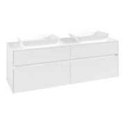 V&B Meuble sous-lavabo Collaro 160x54,8x50cm, 2 tiroirs, blanc mat