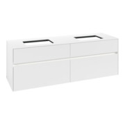 V&B Meuble sous lavabo Collaro 160x54,8x50cm, 2 tiroirs, LED 12W, blanc mat-3