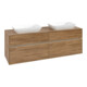 V&B Meuble sous-lavabo Collaro 160x54,8x50cm, 2 tiroirs, LED 12W, Kan Oa-4