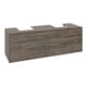 V&B Meuble sous-lavabo Collaro 160x54,8x50cm, 2 tiroirs, LED 12W, st. Oa-1
