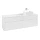 V&B Meuble sous lavabo Collaro 160x54,8x50cm, lavabo à droite, blanc brillant-1