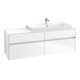 V&B Meuble sous lavabo Collaro 160x54,8x50cm, lavabo à droite, blanc mat