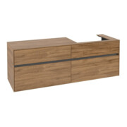 V&B Meuble sous lavabo Collaro 160x54,8x50cm, lavabo à droite, chêne Kansas