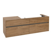 V&B Meuble sous lavabo Collaro 160x54,8x50cm, lavabo à droite, chêne Kansas
