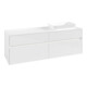 V&B Meuble sous lavabo Collaro 160x54,8x50cm, lavabo à droite, LED 12W, blanc brillant-3