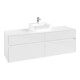 V&B Meuble sous lavabo Collaro 160x54,8x50cm, lavabo central, blanc brillant-3