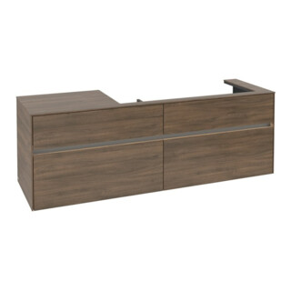 V&B Meuble sous lavabo Collaro 160x54,8x50cm, lavabo droit, LED 12W, Ariz. Oa