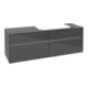 V&B Meuble sous-lavabo Collaro 160x54,8x50cm, lavabo droit, LED 12W, glo Gr-3