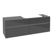 V&B Meuble sous-lavabo Collaro 160x54,8x50cm, lavabo droit, LED 12W, glo Gr-3
