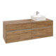 V&B Meuble sous-lavabo Collaro 160x54,8x50cm, Lavabo droit, LED 12W, Kan Oa-4