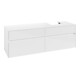 V&B Meuble sous-lavabo Collaro 160x54,8x50cm, lavabo droite, blanc brillant-1