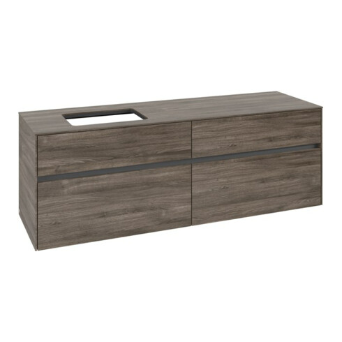 V&B Meuble sous lavabo Collaro 160x54,8x50cm, LV à gauche, chêne pierre
