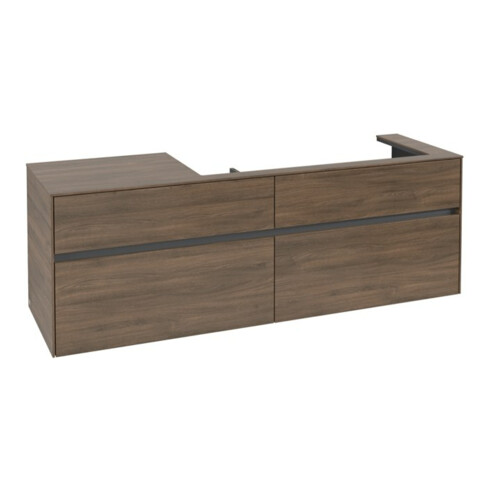 V&B Meuble sous lavabo Collaro 160x54,8x50cm, LV droite, chêne arizona