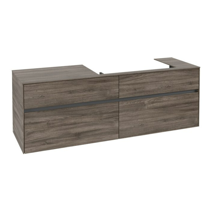 V&B Meuble sous lavabo Collaro 160x54,8x50cm, LV droite, chêne pierre