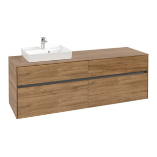 V&B Meuble sous lavabo Collaro 160x54,8x50cm, LV gauche, chêne Kansas