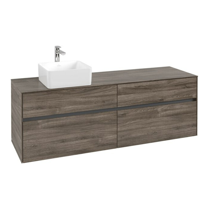 V&B Meuble sous lavabo Collaro 160x54,8x50cm, LV gauche, chêne pierre
