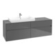 V&B Meuble sous lavabo Collaro 160x54,8x50cm, LV gauche, gris brillant-1