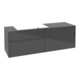 V&B Meuble sous lavabo Collaro 160x54,8x50cm, LV gauche, gris brillant-3