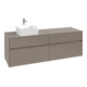 V&B Meuble sous lavabo Collaro 160x54,8x50cm, LV gauche, rouge vin-1