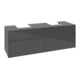 V&B Meuble sous-lavabo Collaro 160x54,8x50cm, pour 2 lavabos, gris brillant-3