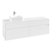 V&B Meuble sous lavabo Collaro 160x54,8x50cm, vasque à gauche, blanc mat
