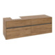 V&B Meuble sous lavabo Collaro 160x54,8x50cm, vasque à gauche, chêne Kansas-1