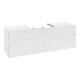 V&B Meuble sous lavabo Collaro 160x54,8x50cm, vasque centrale, blanc brillant