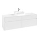 V&B Meuble sous-lavabo Collaro 160x54,8x50cm, vasque centrale, blanc mat-1