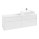 V&B Meuble sous lavabo Collaro 160x54,8x50cm, vasque droite, blanc brillant-1