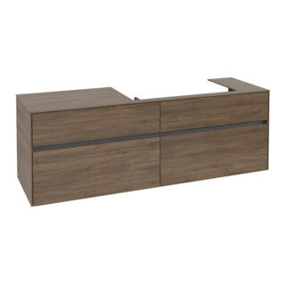 V&B Meuble sous-lavabo Collaro 160x54,8x50cm, vasque droite, chêne Arizona