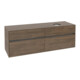 V&B Meuble sous lavabo Collaro 160x54,8x50cm, vasque droite, chêne Arizona-1