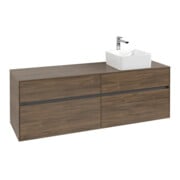 V&B Meuble sous lavabo Collaro 160x54,8x50cm, vasque droite, chêne Arizona-4