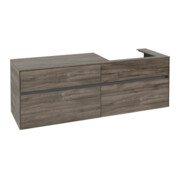 V&B Meuble sous lavabo Collaro 160x54,8x50cm, vasque droite, chêne pierre