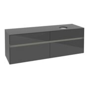 V&B Meuble sous-lavabo Collaro 160x54,8x50cm, vasque droite, LED 12W, glo Gr-3