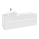 V&B Meuble sous-lavabo Collaro 160x54,8x50cm, WT l, LED 12W, blanc brillant-1