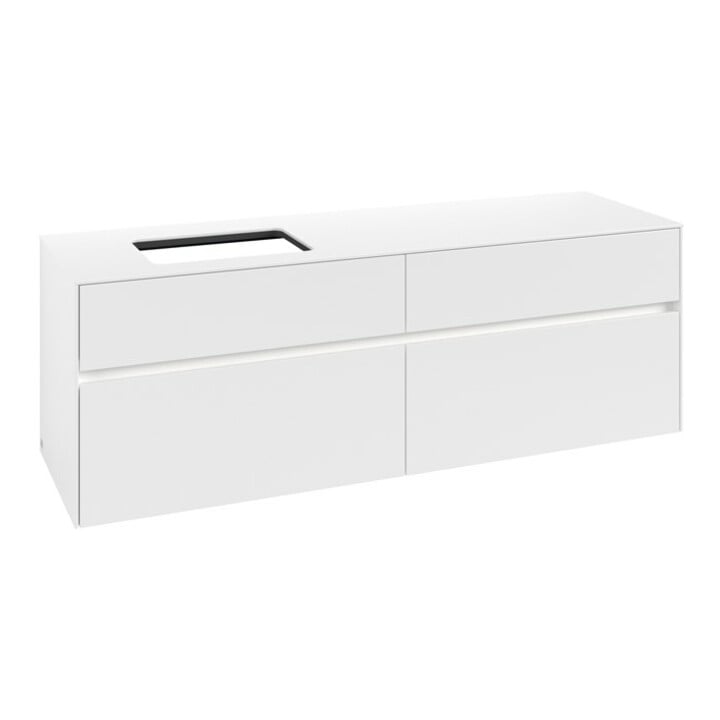 V&B Meuble sous-lavabo Collaro 160x54,8x50cm, WT l, LED 12W, blanc mat