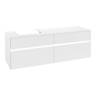 V&B Meuble sous-lavabo Collaro 160x54,8x50cm, WT l, LED 12W, blanc mat