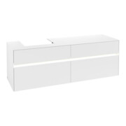 V&B Meuble sous-lavabo Collaro 160x54,8x50cm, WT l, LED 12W, blanc mat