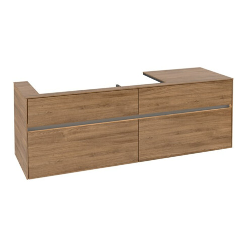 V&B Meuble sous lavabo Collaro 160x54,8x50cm, WT l, m LED, Kan Oa