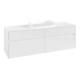 V&B Meuble sous lavabo Collaro 160x54,8x50cm, WT mi, LED 12W, blanc glo-1
