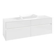 V&B Meuble sous lavabo Collaro 160x54,8x50cm, WT mi, LED 12W, blanc glo