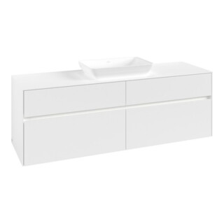 V&B Meuble sous-lavabo Collaro 160x54,8x50cm, WT mi, LED 12W, blanc mat