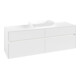 V&B Meuble sous-lavabo Collaro 160x54,8x50cm, WT mi, LED 12W, blanc mat-1