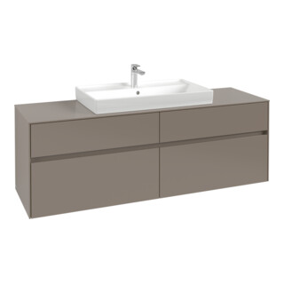V&B Meuble sous lavabo Collaro 160x54,8x50cm, WT mi, LED 12W, blanc Oa