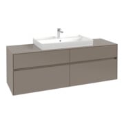V&B Meuble sous lavabo Collaro 160x54,8x50cm, WT mi, LED 12W, blanc Oa