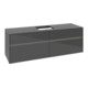 V&B Meuble sous lavabo Collaro 160x54,8x50cm, WT mi, LED 12W, glo Gr-1