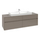 V&B Meuble sous lavabo Collaro 160x54,8x50cm, WT mi, LED 12W, Mar bl.-1