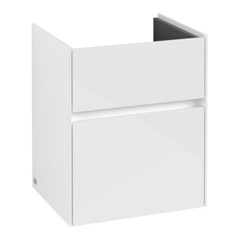 V&B Meuble sous lavabo Collaro 46x54,6x37,4cm, EV central, blanc brillant