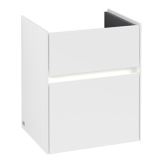 V&B Meuble sous lavabo Collaro 46x54,6x37,4cm, WT mi, LED, blanc mat
