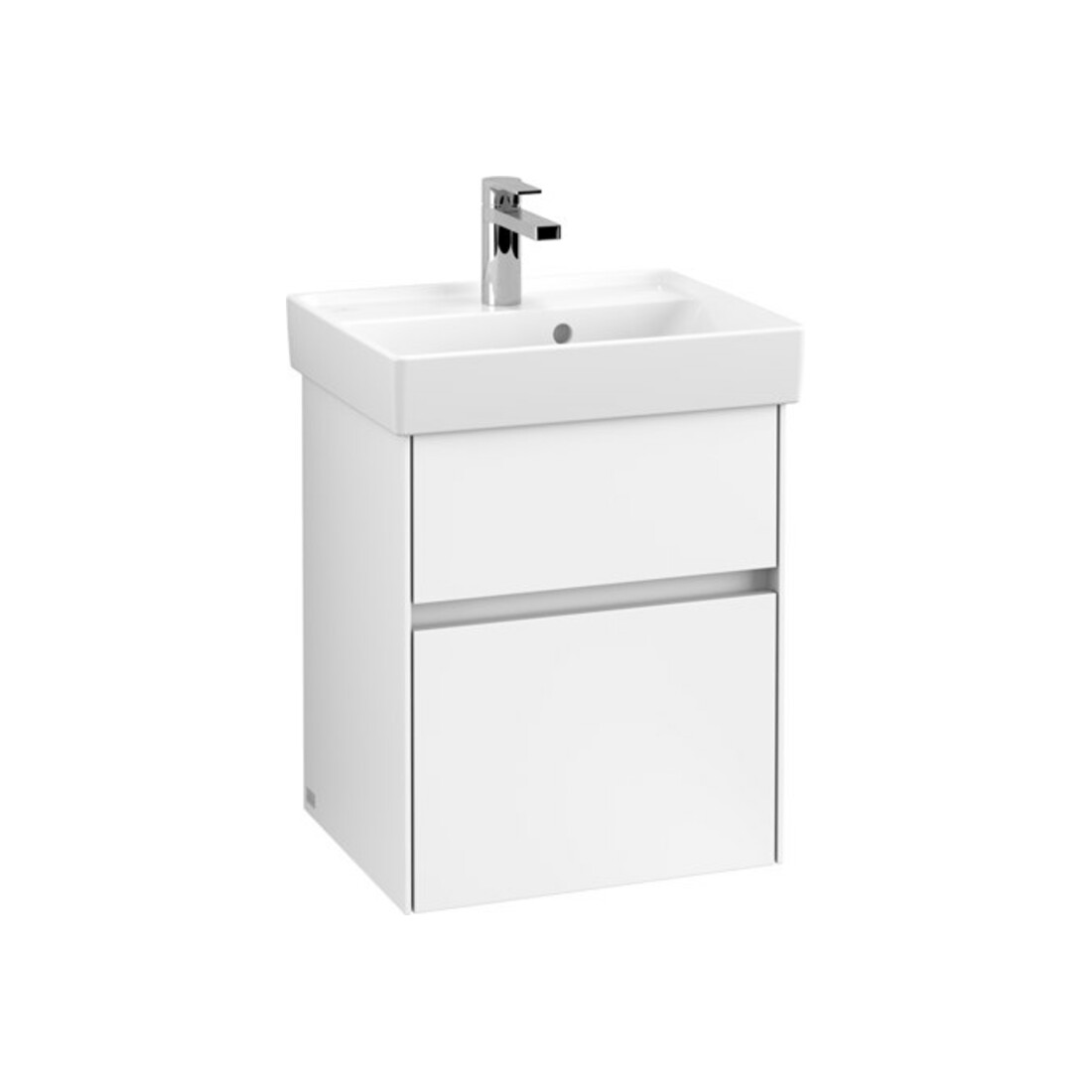 V&B Meuble sous lavabo Collaro 46x54,6x37,4cm, WT mi, LED, blanc mat